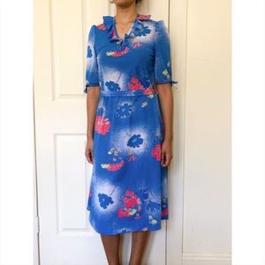 Vintage 70s house dress small DR